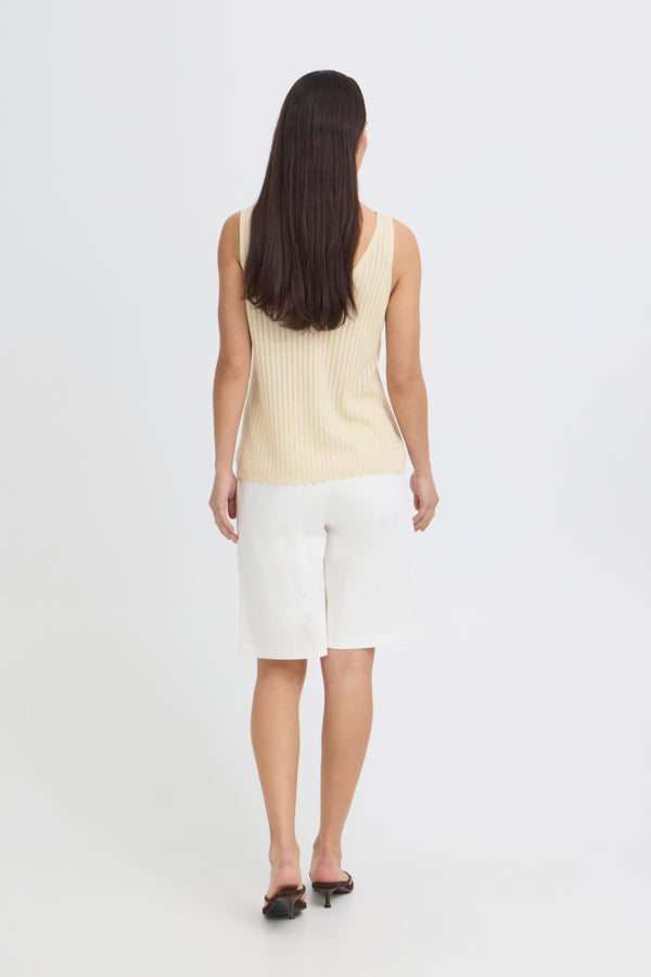 MOBBE Vest Top in Cream