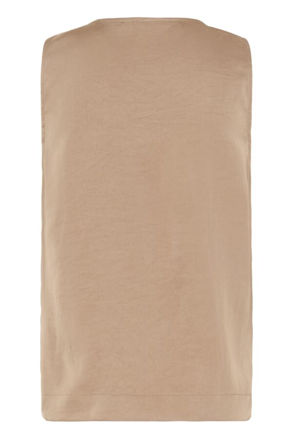DACANNA Silky Tank Top in Stucco Warm Caramel