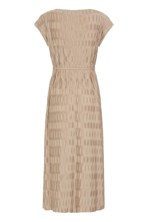 UVIKA Textured Lightweight Short Sleeve Dress in Stucco Sand