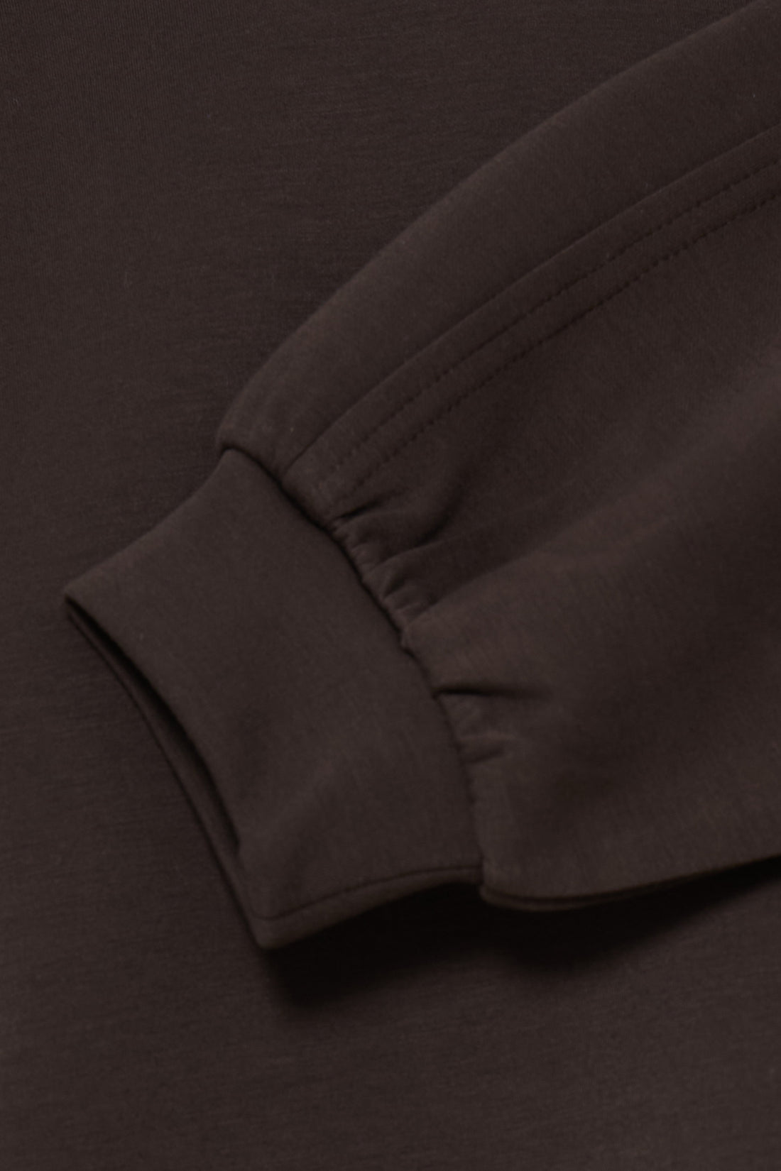 BANA 104 Long Sleeve Sweatshirt with Split in Java Chocolate Brown