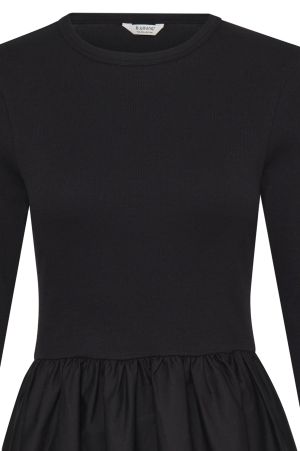 SUNNIA O Neck Sundress in Black
