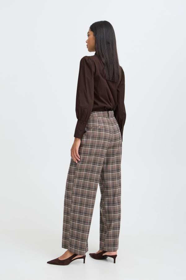 IDOL Bow Shirt in Chocolate Java Brown