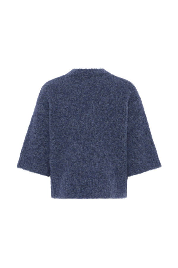 NYLA 3/4 Sleeve Knit jumper in Horizon Blue