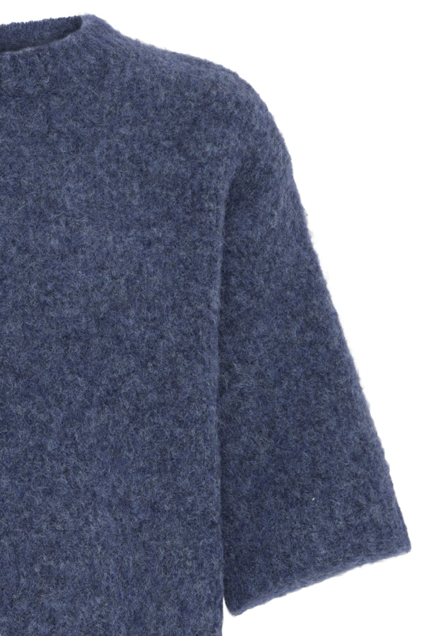 NYLA 3/4 Sleeve Knit jumper in Horizon Blue