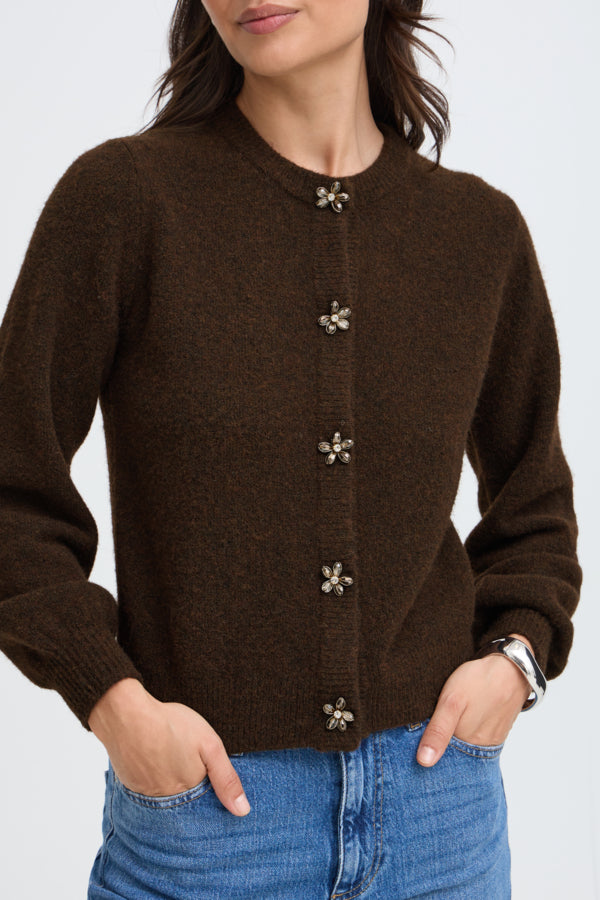 OMEA DECO Cardigan in Java Brown