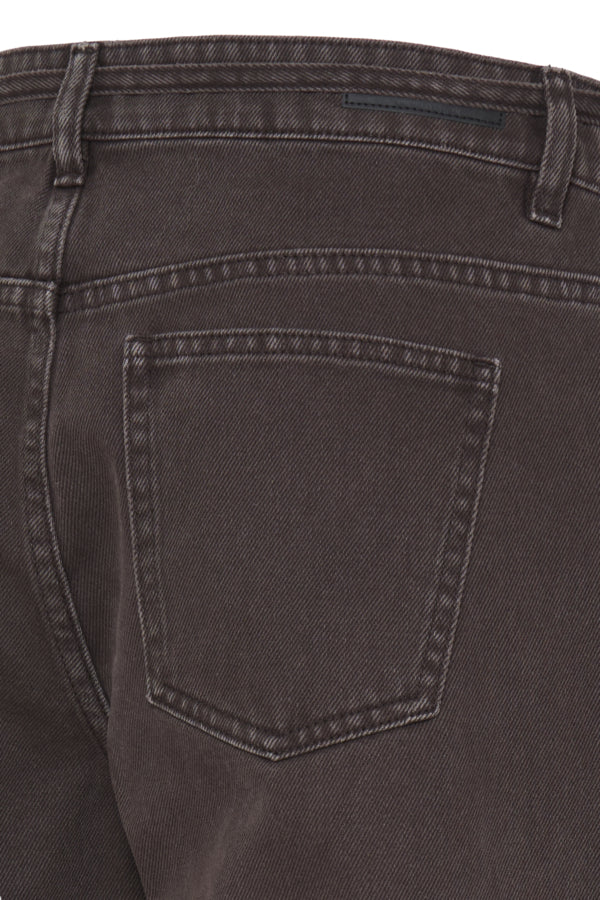 KAMARI BELT Wide Leg Cotton Jeans in Chocolate Brown
