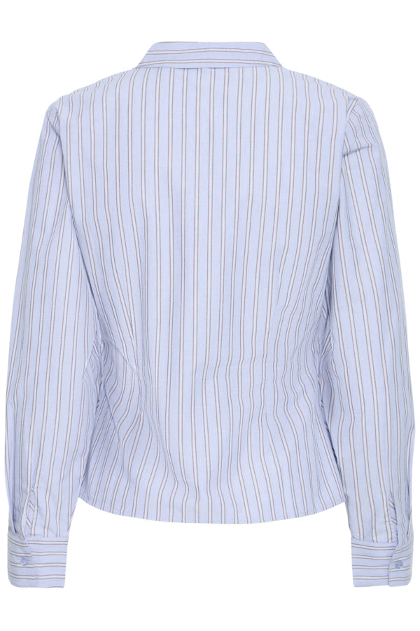 HENE Wrap Knot Shirt in Blue Chambray