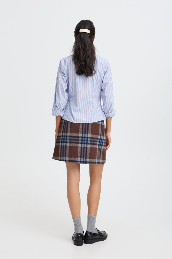 HENE Wrap Knot Shirt in Blue Chambray