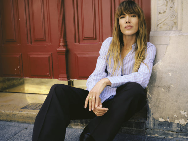 HENE Wrap Knot Shirt in Blue Chambray