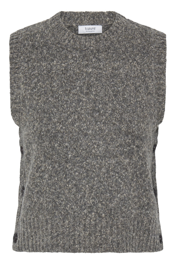 NAIMA Slipover Gillet in Grey Java Melange