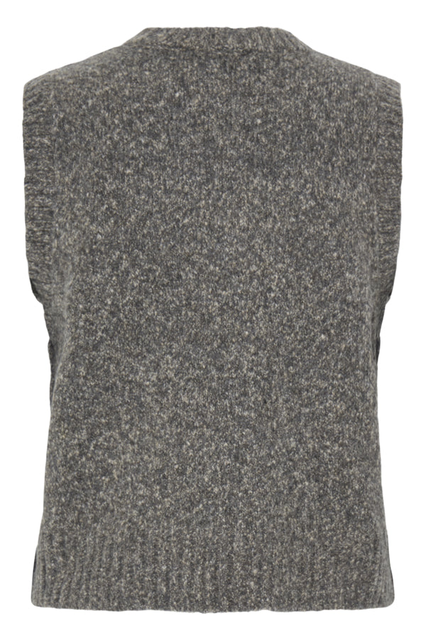 NAIMA Slipover Gillet in Grey Java Melange