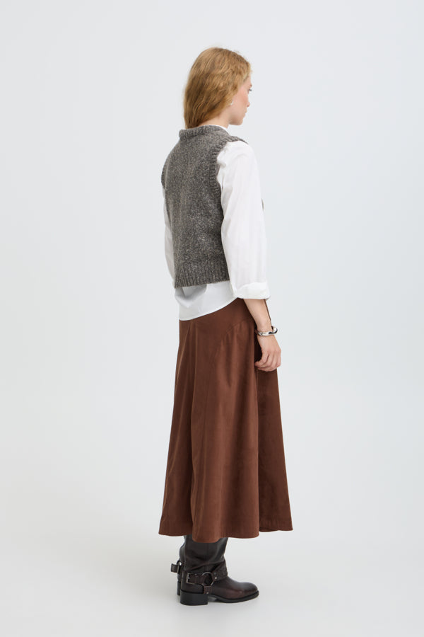 NAIMA Slipover Gillet in Grey Java Melange