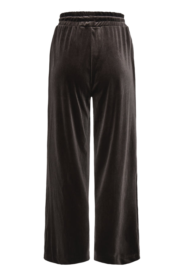PERLINA Velour Joggers in Java Brown