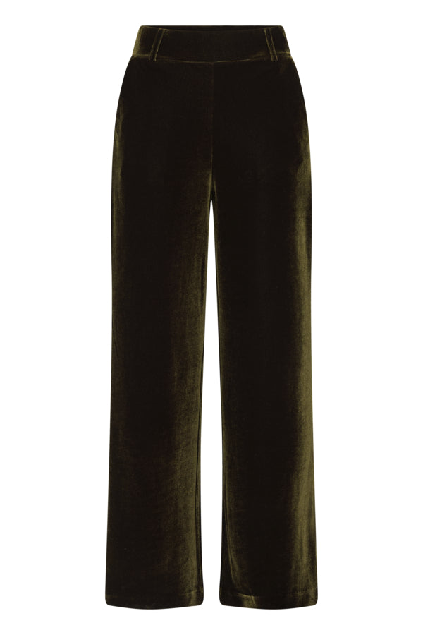 PERRIN Velvet Suit Trousers in Beech Green