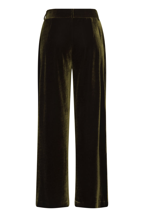 PERRIN Velvet Suit Trousers in Beech Green