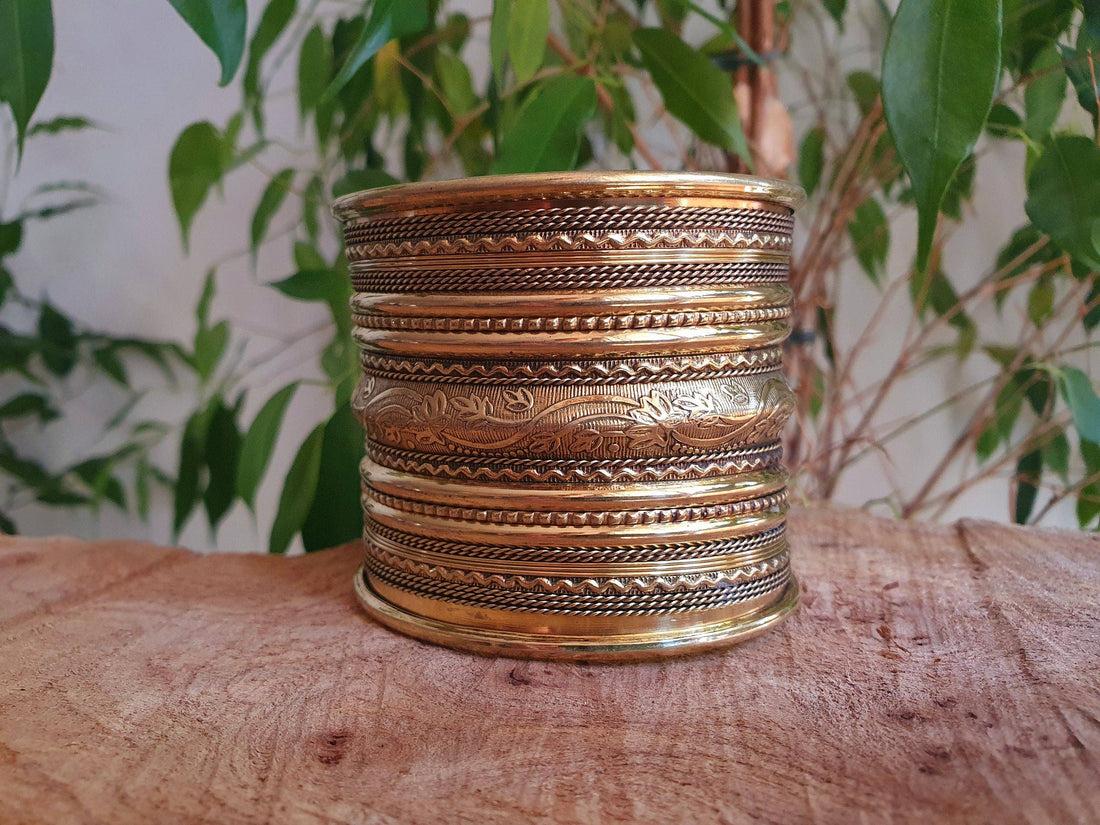 LOGAN Large Brass Cuff Bracelet