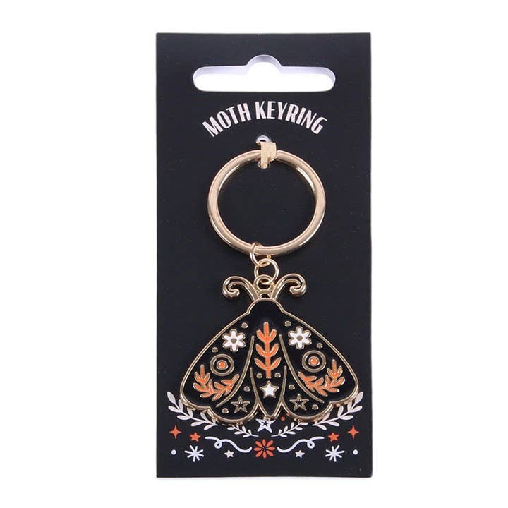 Folk Moth Halloween Keyring