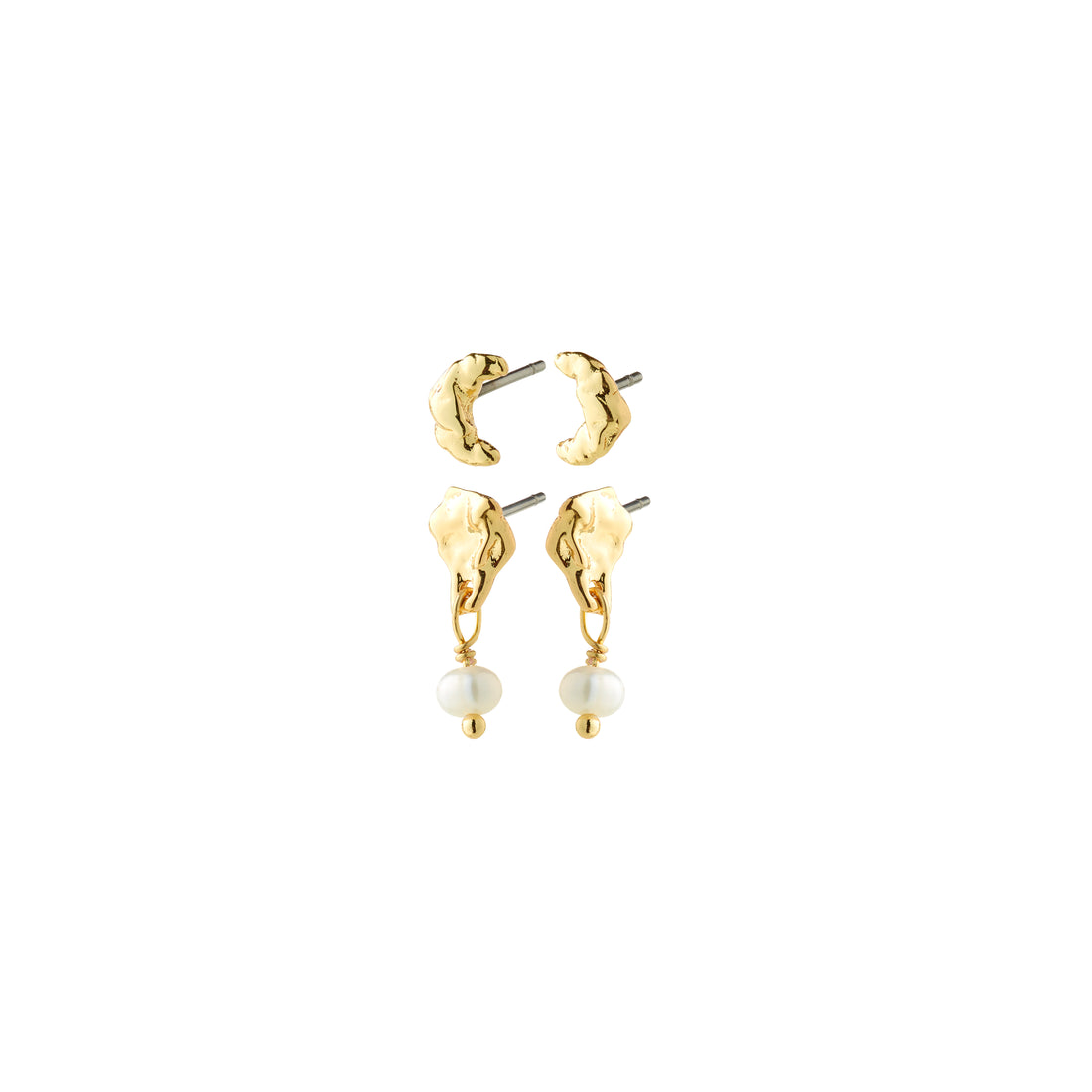 ORYTH 2-in-1 Gold Plated Stud Earrings