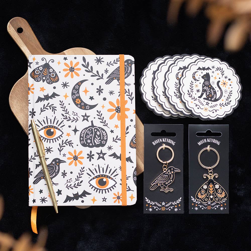 Folk Moth Halloween Keyring