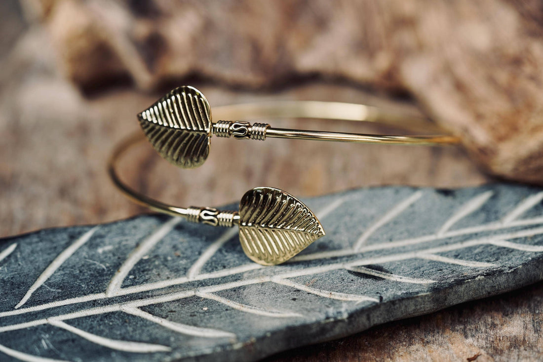 PALMA Boho Brass Arm Cuff Bracelet