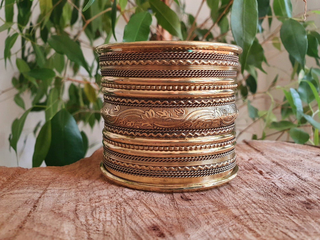 LOGAN Large Brass Cuff Bracelet