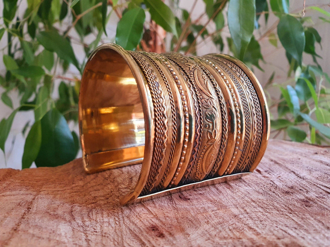 LOGAN Large Brass Cuff Bracelet