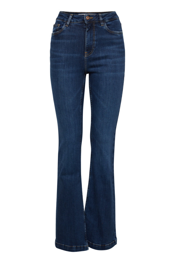 BECCA Bootcut Premium Jeans in Dark Blue Denim