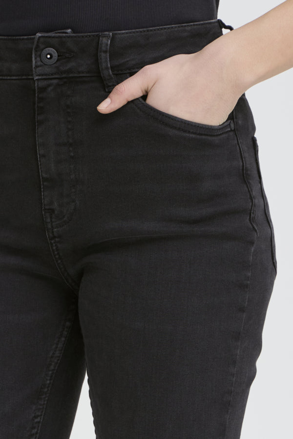 BECCA Bootcut Premium Jeans in Black Denim