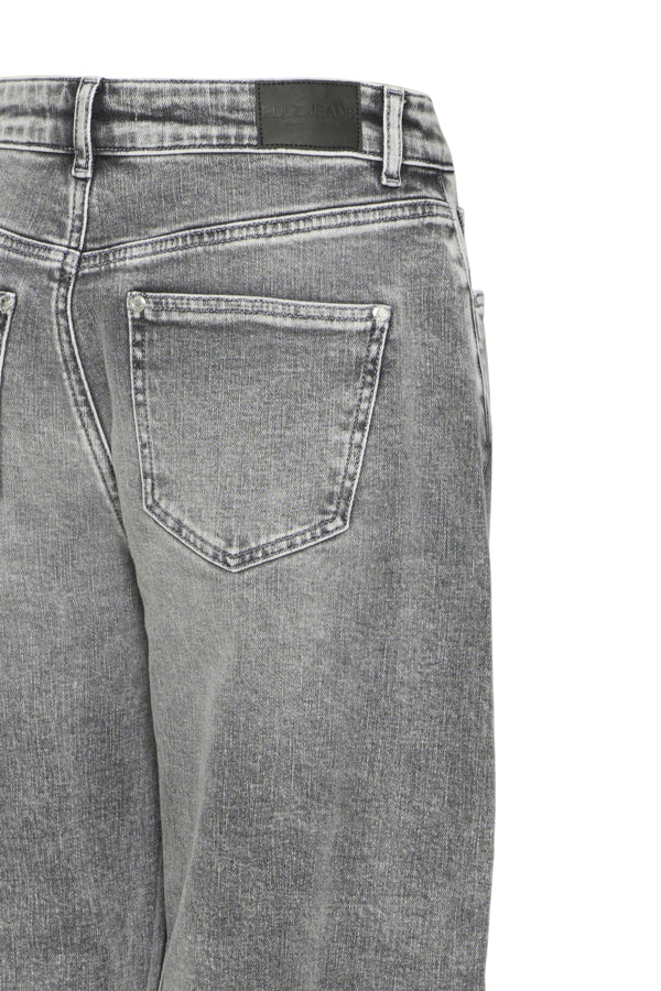 ANNI High Waist Premium Barrel Jeans in Grey