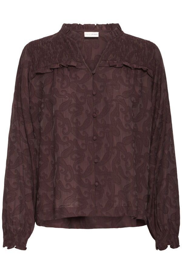 DINEA Blouse in Chocolate