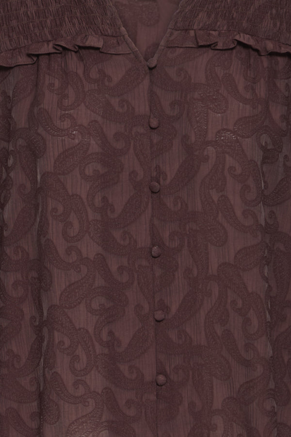 DINEA Blouse in Chocolate