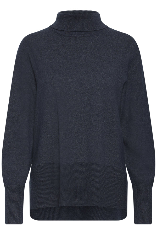 STEFFI Turtleneck Knit in Navy Sapphire