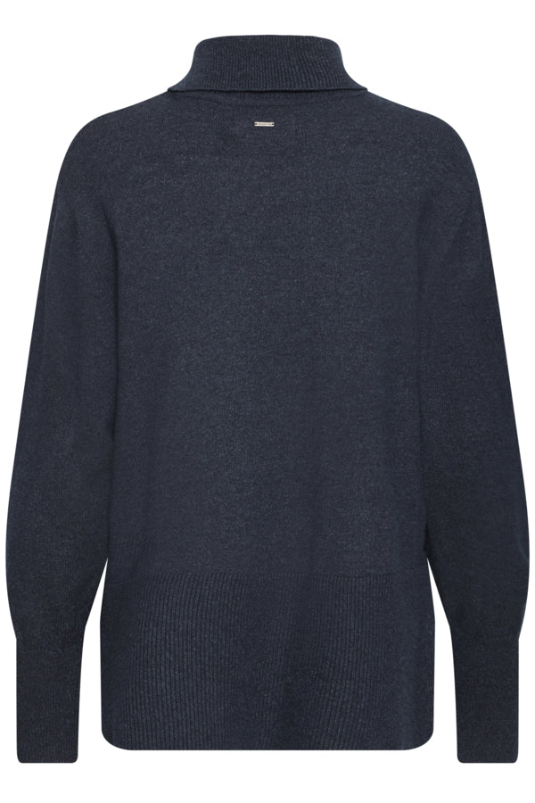 STEFFI Turtleneck Knit in Navy Sapphire