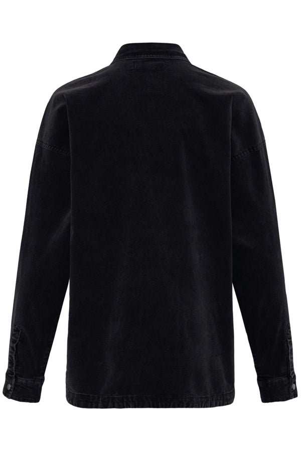 FIBA Cotton Corduroy Shirt Jacket in Black