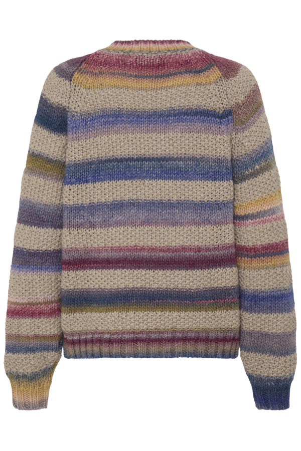 DORIA Multi Colour Stripe Wool Mix Jumper