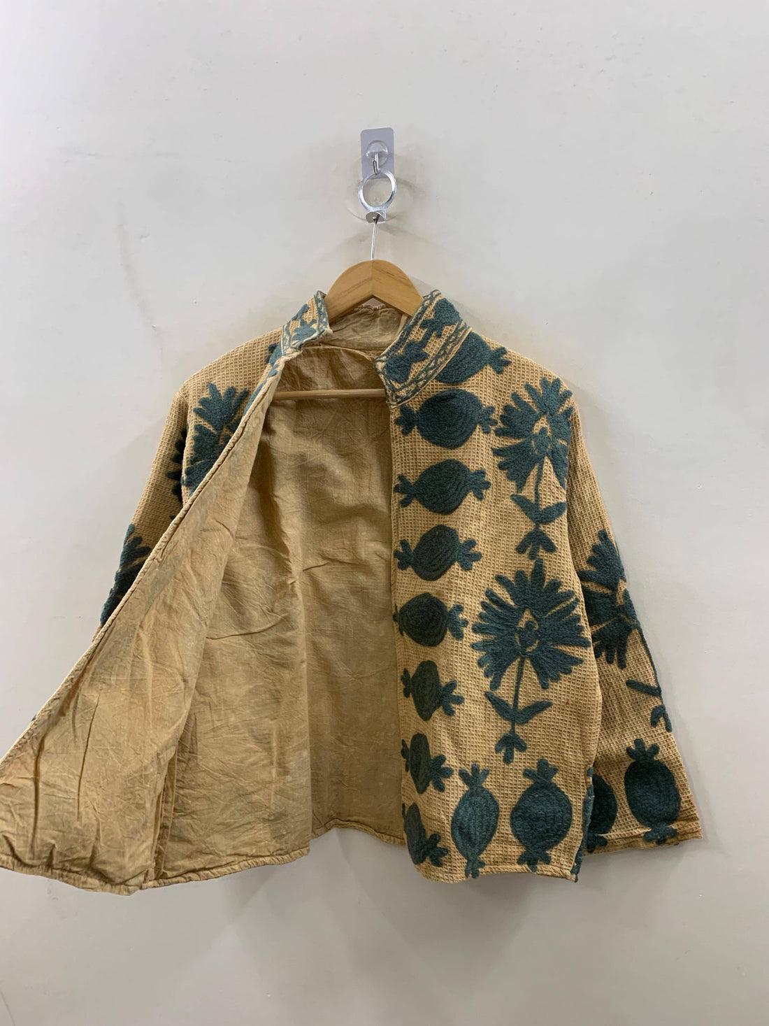 The Golden Susani — Hand-Embroidered Waffle Cotton Jacket