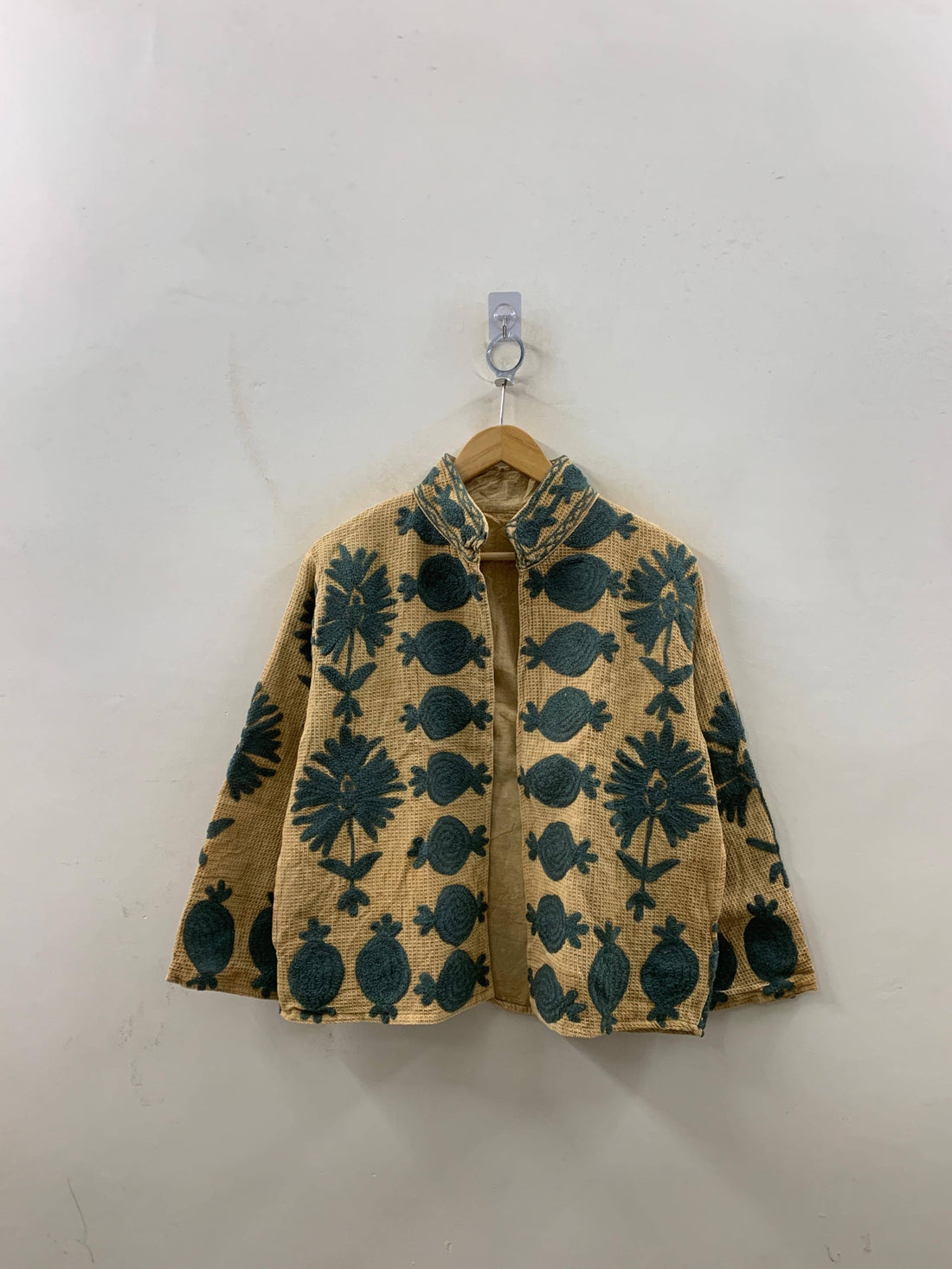 The Golden Susani — Hand-Embroidered Waffle Cotton Jacket
