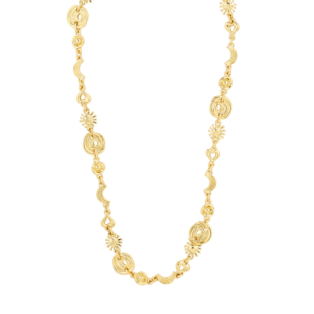 MISHA Suns Charm Necklace in Gold