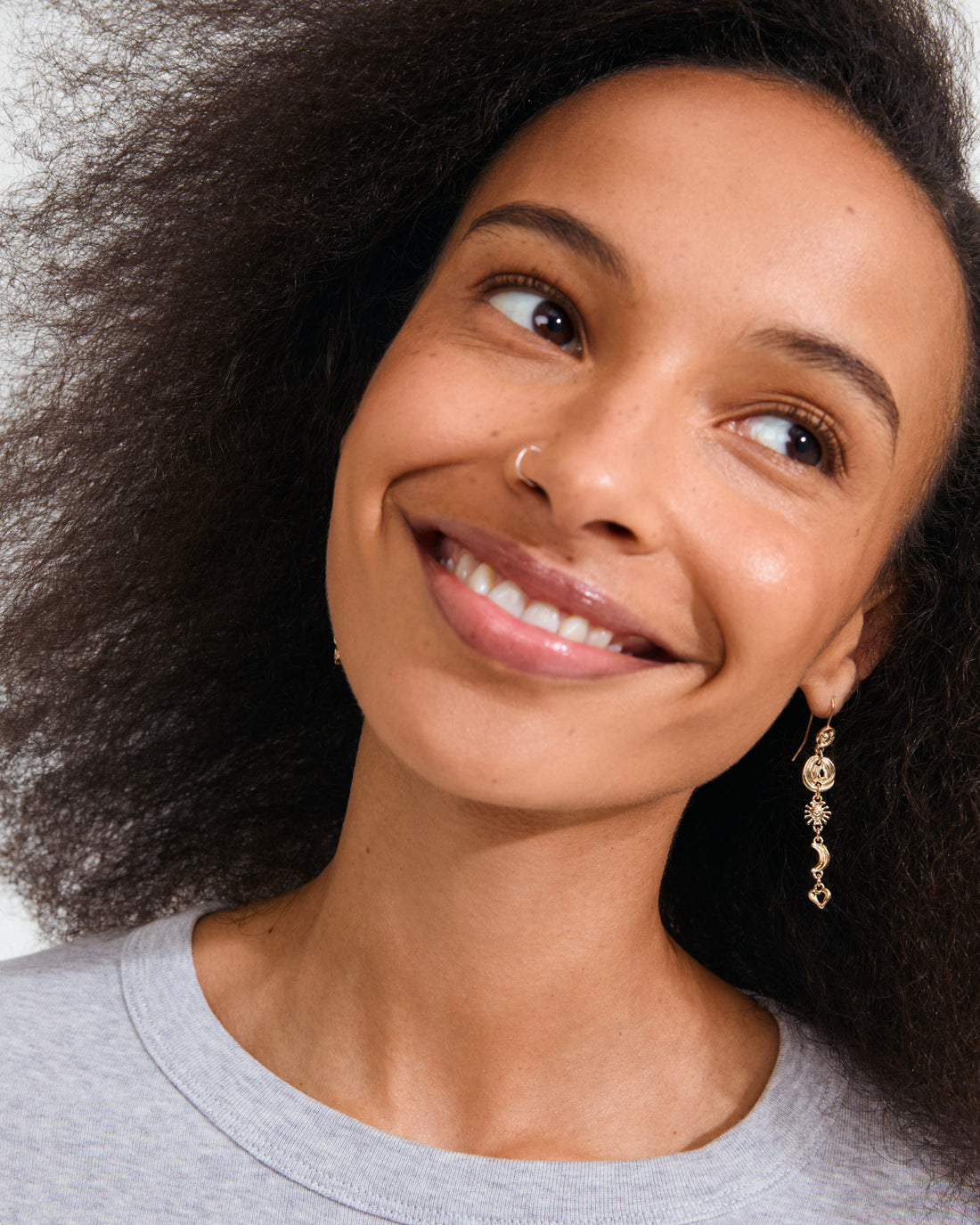 MISHA Suns Charm Drop Earrings