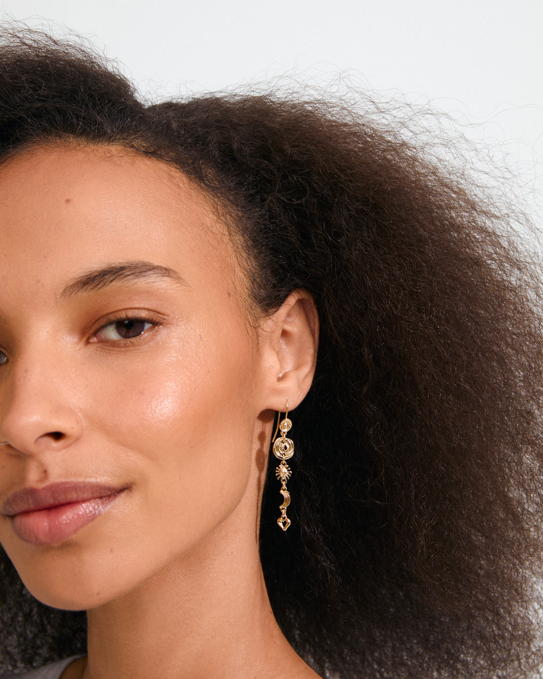 MISHA Suns Charm Drop Earrings