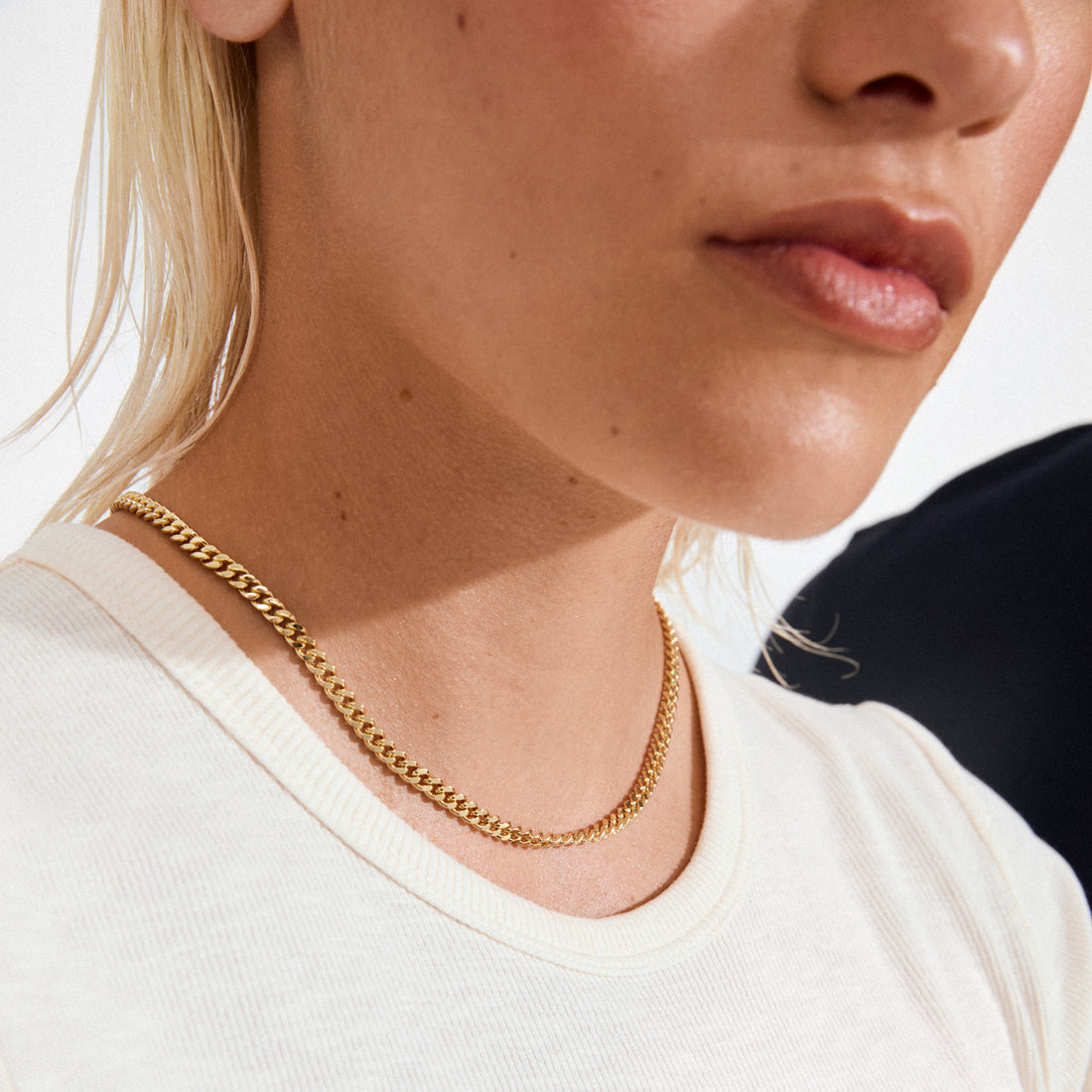 FUCHSIA Gold Plated Classic Curb Chain Necklace