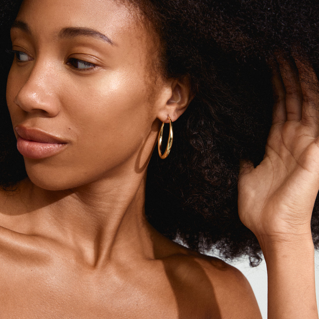JORUN large hoop earrings 14k Gold-plated - 2033