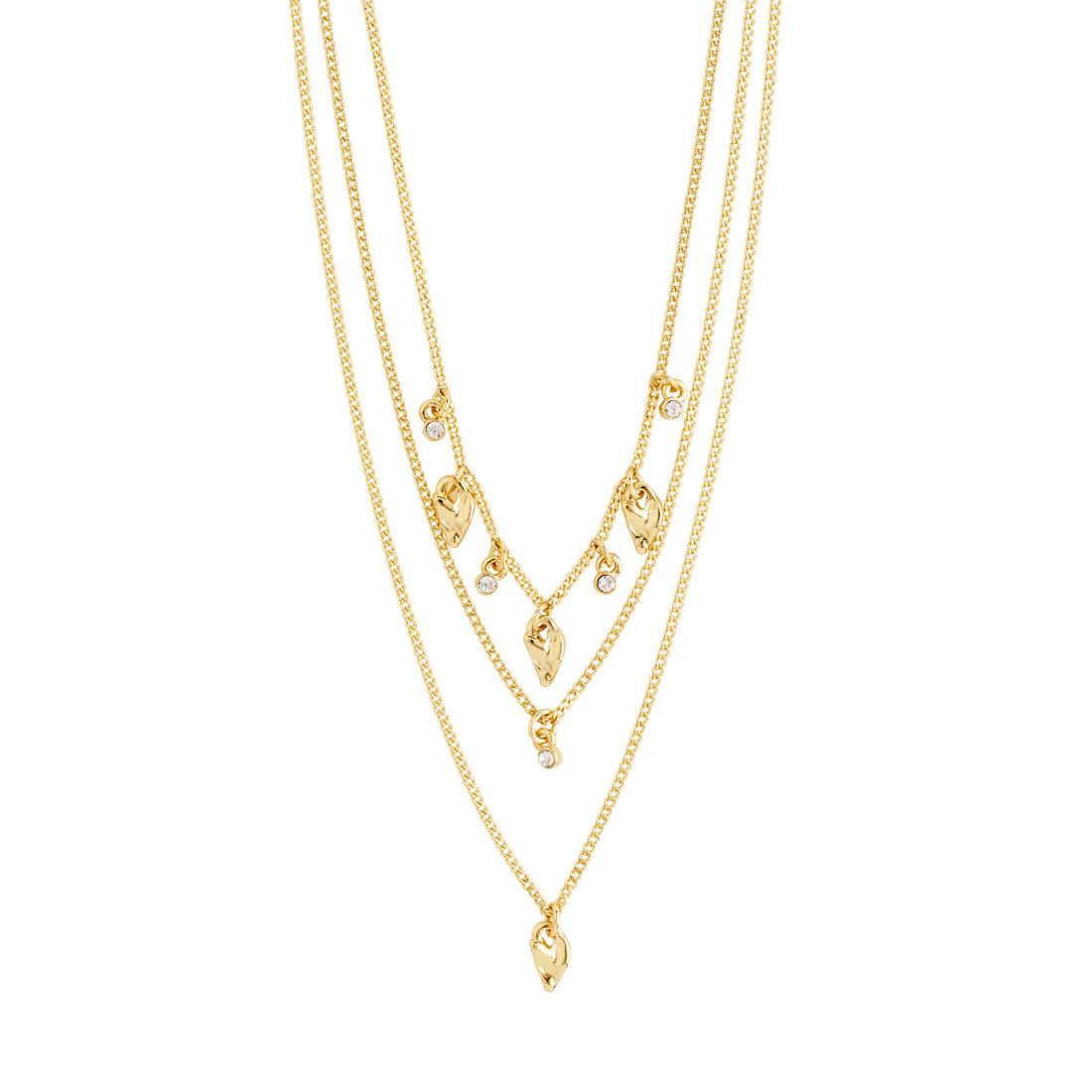 JULES Triple Layer Gold Plated Necklace
