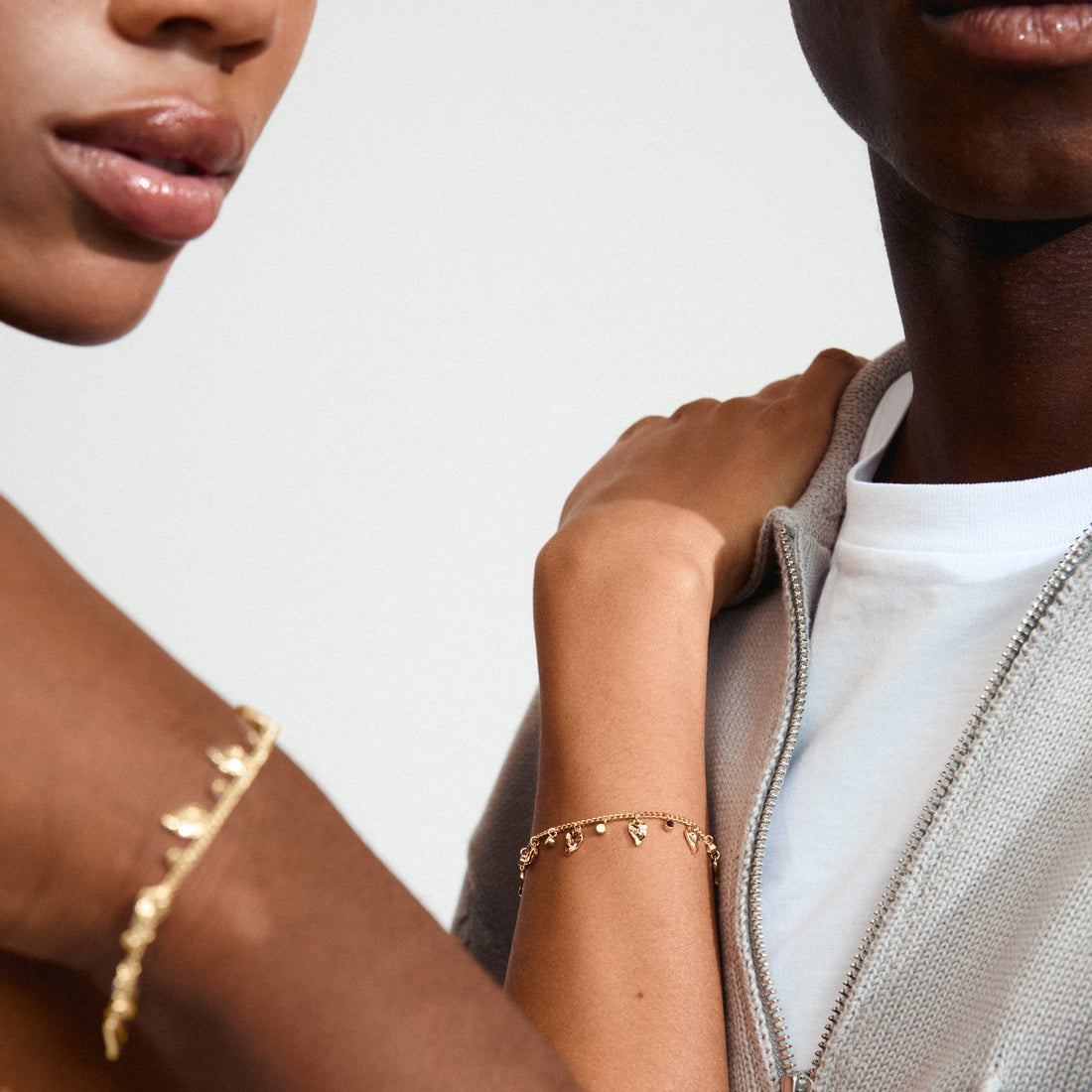 JULES Delicate Gold Plated Charm Bracelet