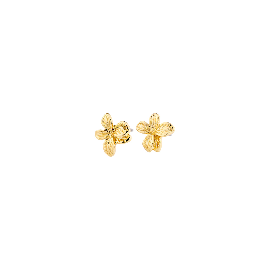 CHARMAINE 3D Flower Gold Plated Stud Earrings - A11