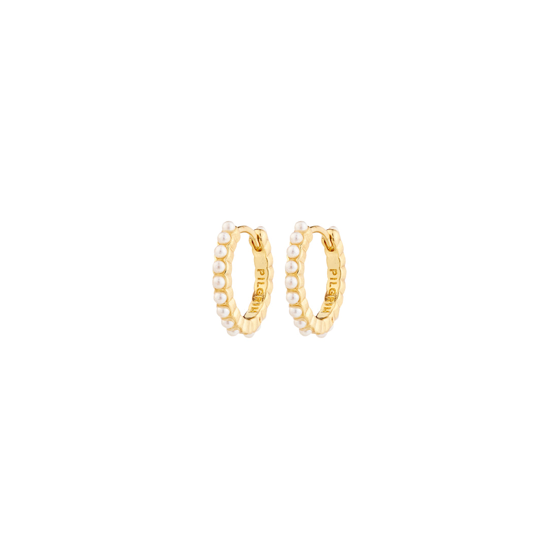 KAILA Gold Plated Pearl Hoop Earrings - A14