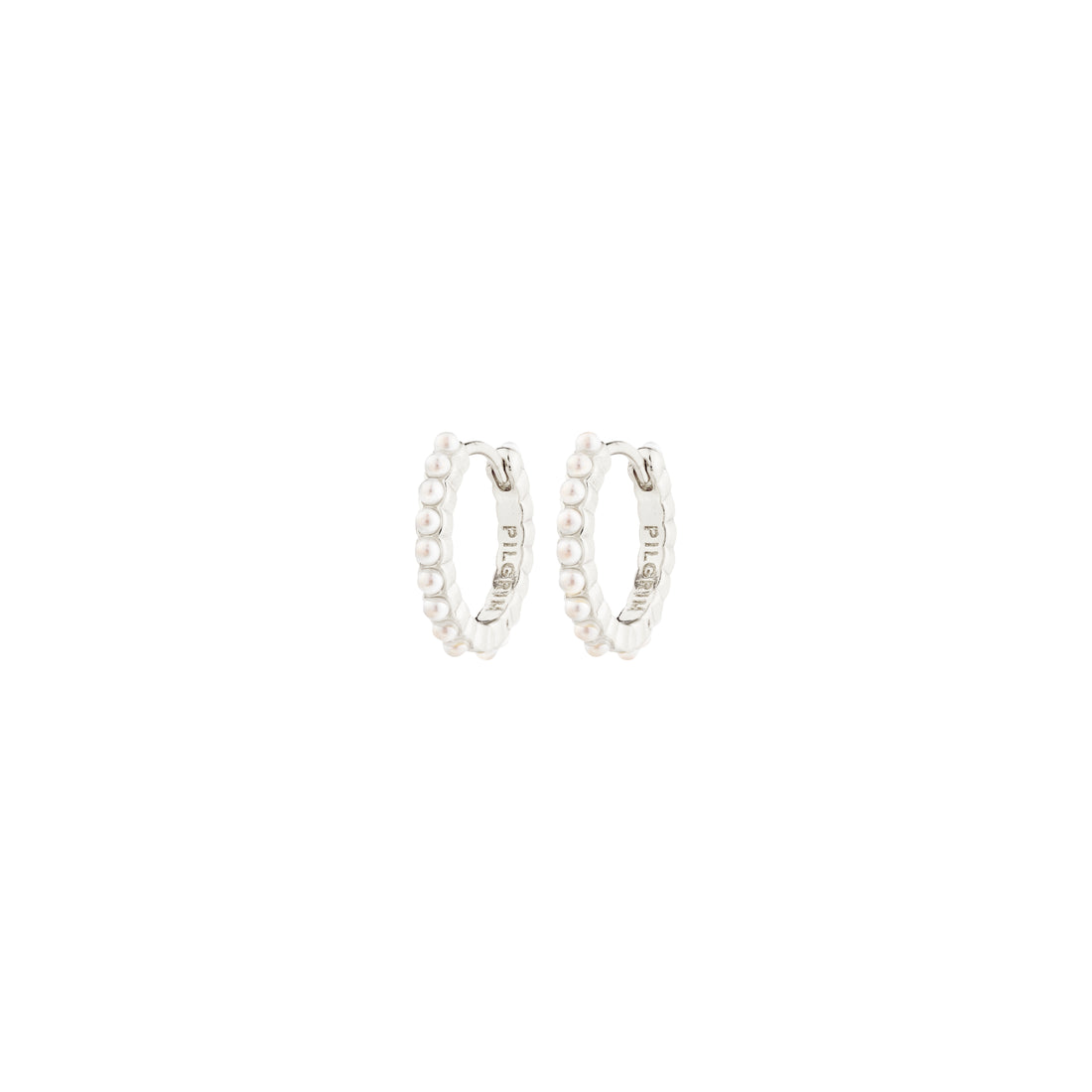 KAILA Silver Plated Pearl Hoop Earrings
