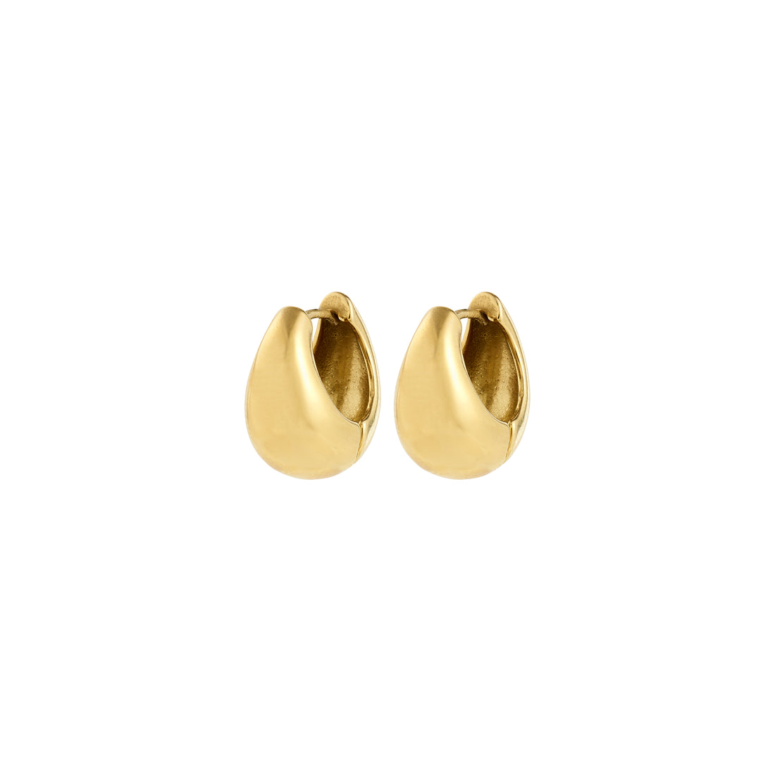 BRAXTYN Droplet Hoop Earrings in Gold