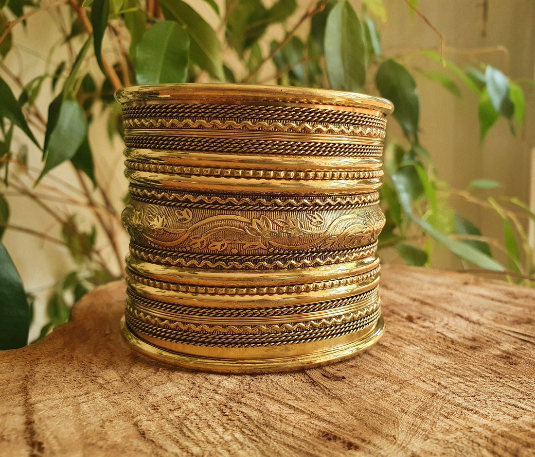 LOGAN Large Brass Cuff Bracelet
