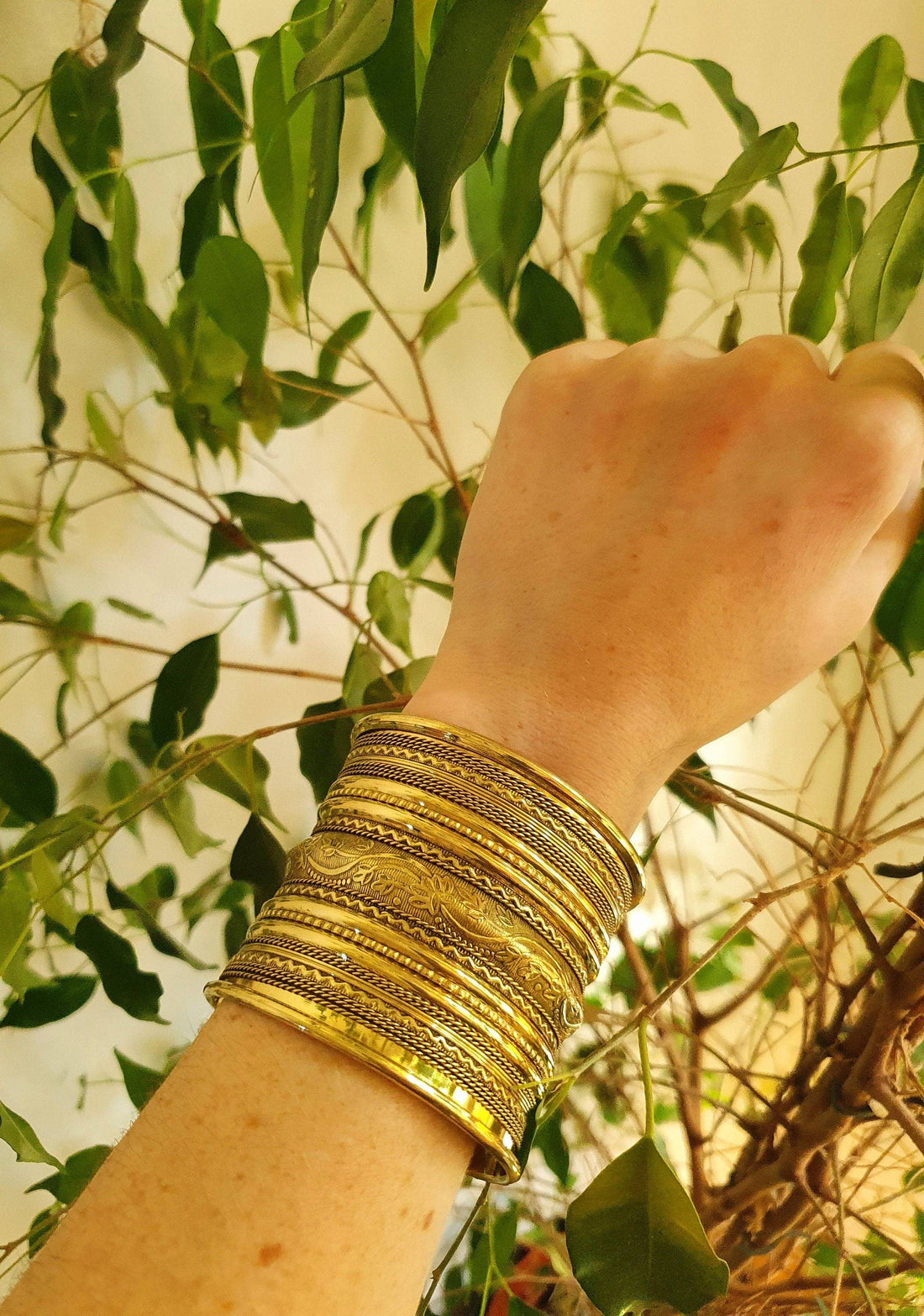 LOGAN Large Brass Cuff Bracelet